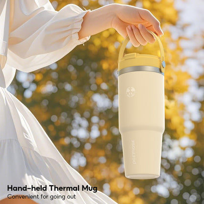 Peliflask 35oz Stainless Steel Insulated Tumbler – Vacuum Travel Mug with Handle