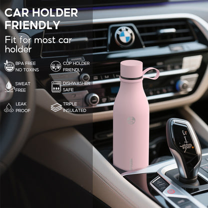 Peliflask 17oz Slim Stainless Steel Water Bottle – Vacuum Insulated Small Mouth Tumbler