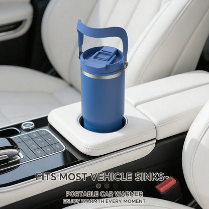 Peliflask 30/40oz Stainless Steel Thermos Portable Double-straw Cup Suitable For Outdoor