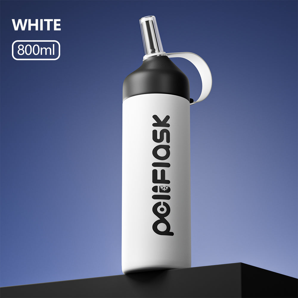 Peliflask 20oz/27oz Insulated Water Bottle with Stainless Steel Straw and Lid Vacuum Insulated