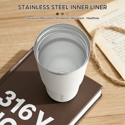 Peliflask 30/40oz Stainless Steel Thermos Portable Double-straw Cup Suitable For Outdoor