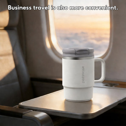 Peliflask 18oz Stainless Steel Coffee Mug Insulated Cup Vacuum Mug Office Mug Leakproof With Handle