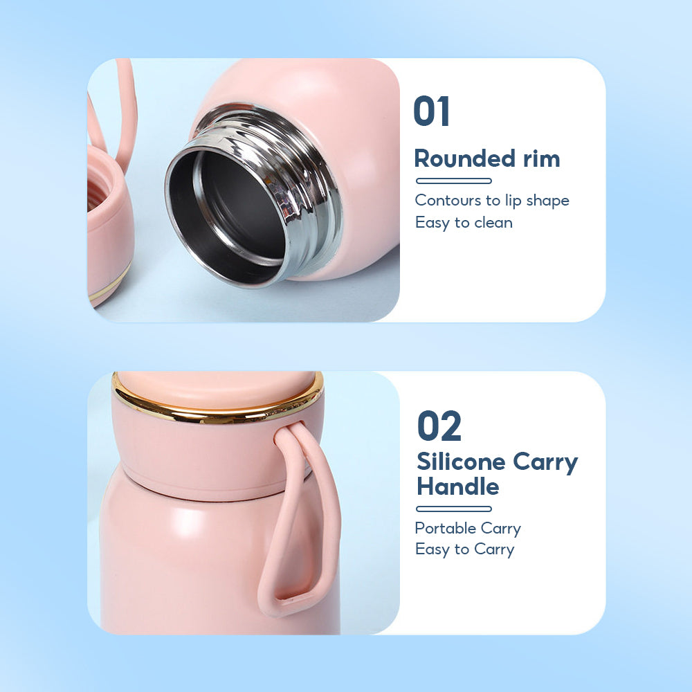 Peliflask 10oz Mini Vacuum Flask Portable Pocket Water Bottle Stainless Steel Cup Hot And Cold