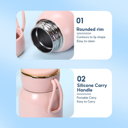 Peliflask 10oz Mini Vacuum Flask Portable Pocket Water Bottle Stainless Steel Cup Hot And Cold