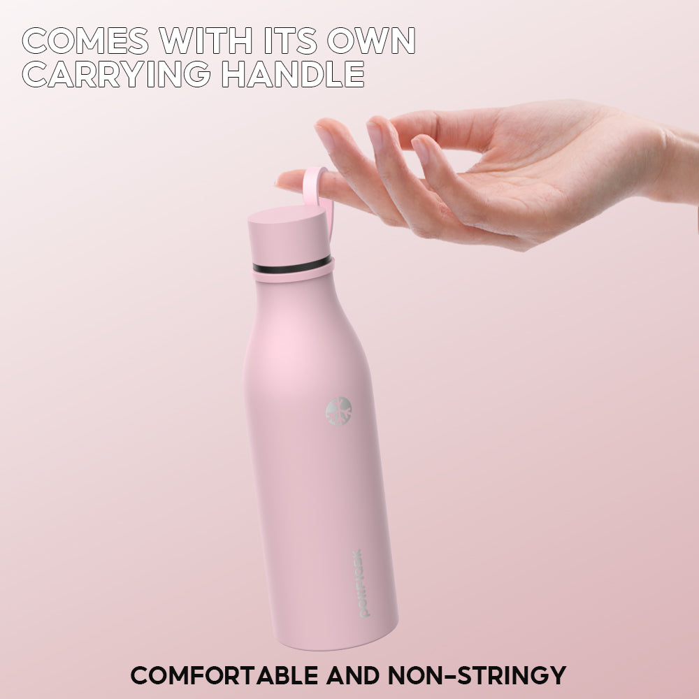 Peliflask 17oz Slim Stainless Steel Water Bottle – Vacuum Insulated Small Mouth Tumbler