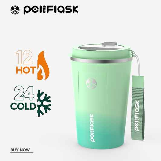 Peliflask 380ml Insulated Coffee Mug – Gradient Stainless Steel Travel Cup with Lid