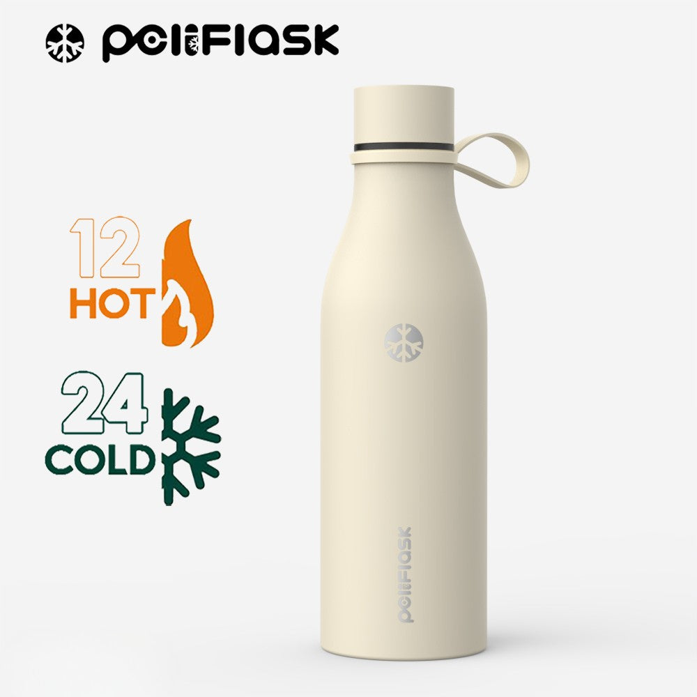 Peliflask 17oz Slim Stainless Steel Water Bottle – Vacuum Insulated Small Mouth Tumbler