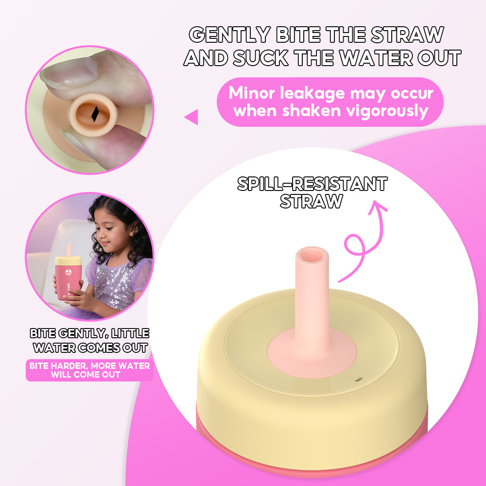 Peliflask 12oz Kids Straw Cup – Insulated Stainless Steel Water Bottle Anti-Spill Design