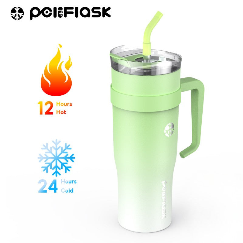 Peliflask 40oz Stainless Steel Tumbler With Handle – Vacuum Insulated Coffee Mug