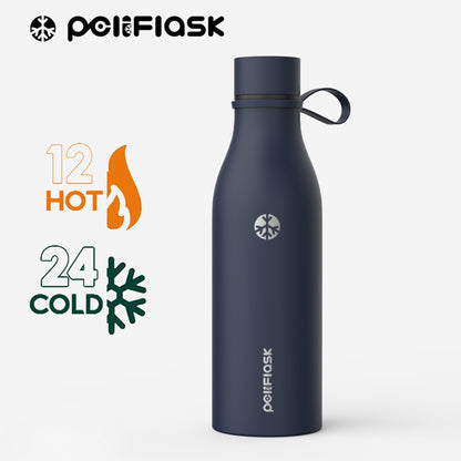 Peliflask 17oz Slim Stainless Steel Water Bottle – Vacuum Insulated Small Mouth Tumbler