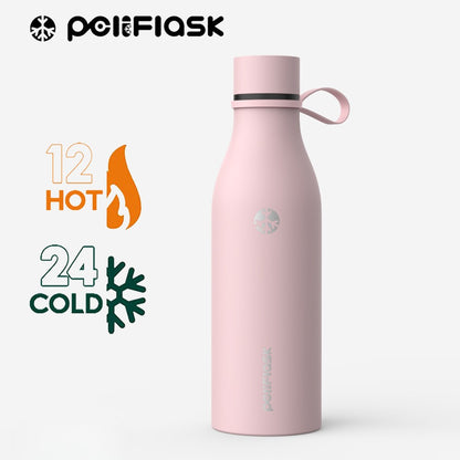 Peliflask 17oz Slim Stainless Steel Water Bottle – Vacuum Insulated Small Mouth Tumbler