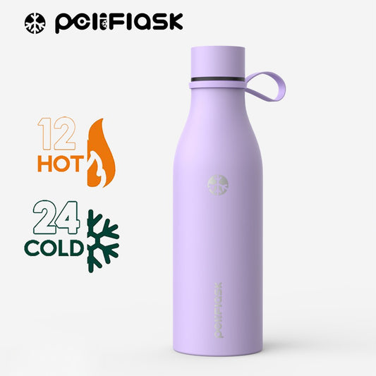 Peliflask 17oz Slim Stainless Steel Water Bottle – Vacuum Insulated Small Mouth Tumbler