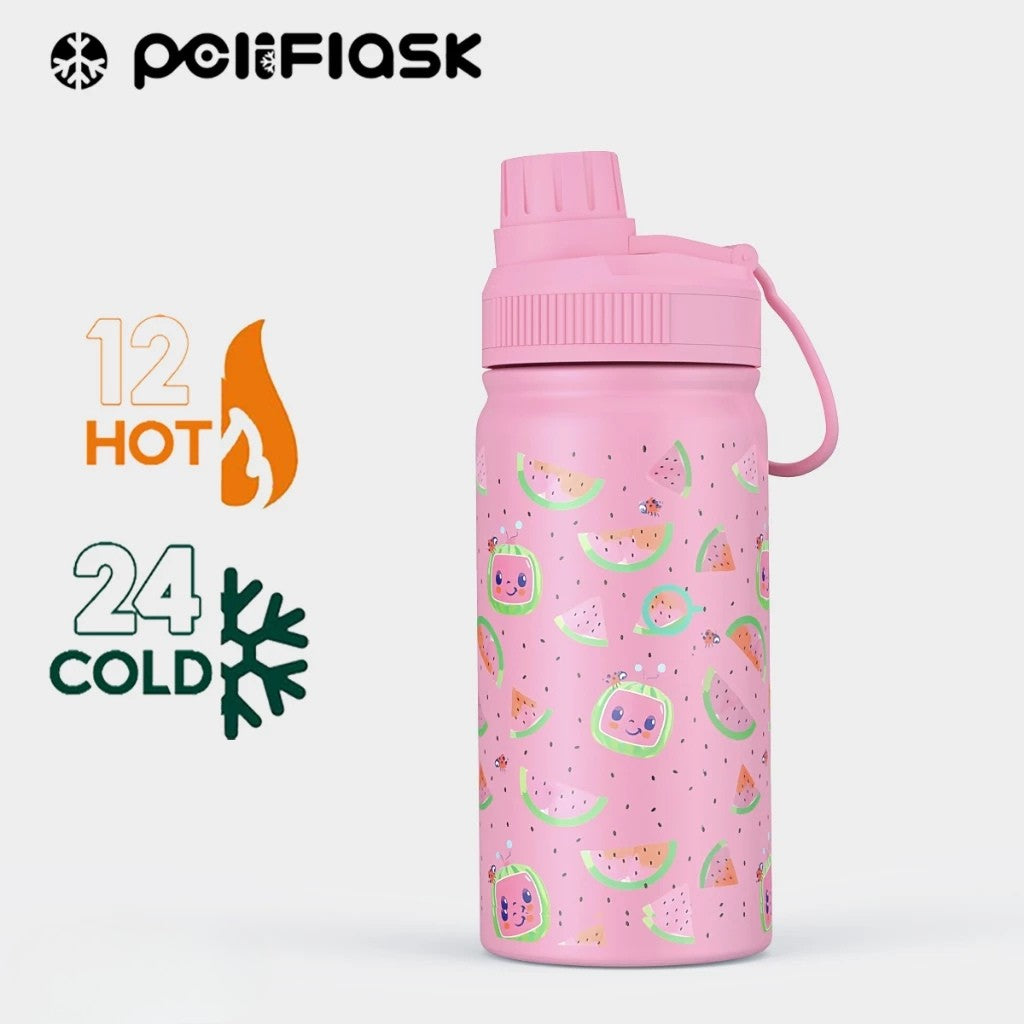 Peliflask 12oz Kids Stainless Steel Water Bottle – Vacuum Insulated Child Tumbler Wide Mouth