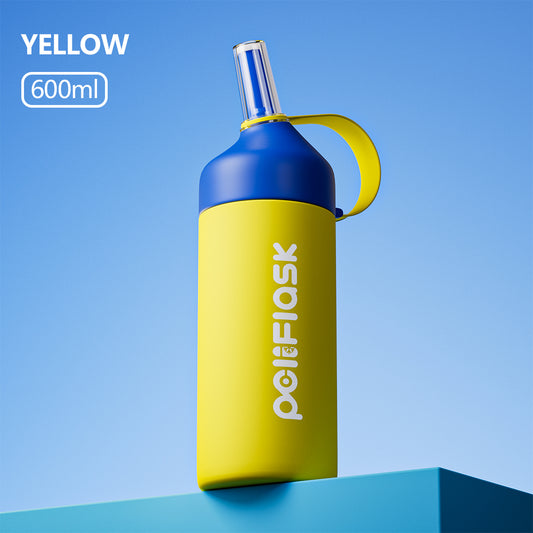 Peliflask 20oz/27oz Insulated Water Bottle with Stainless Steel Straw and Lid Vacuum Insulated