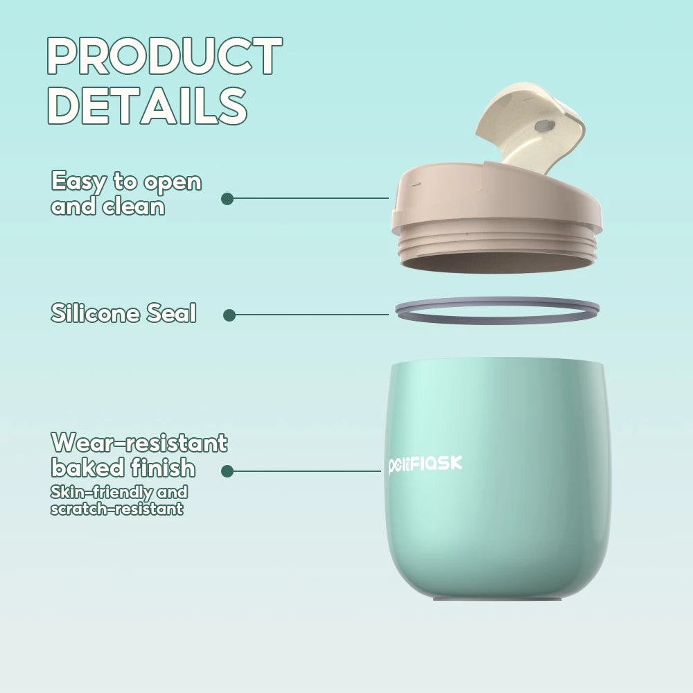Peliflask 10oz Mini Insulated Coffee Mug – Leakproof Portable Stainless Steel Cup