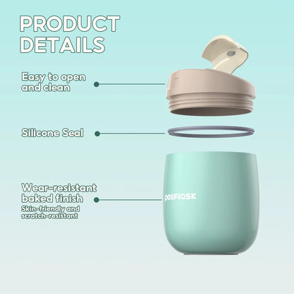 Peliflask 10oz Mini Insulated Coffee Mug – Leakproof Portable Stainless Steel Cup
