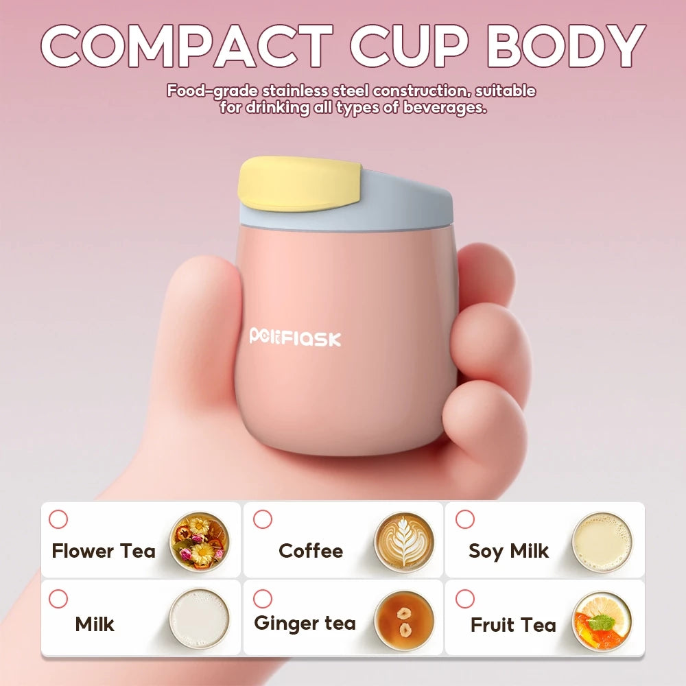 Peliflask 10oz Mini Insulated Coffee Mug – Leakproof Portable Stainless Steel Cup