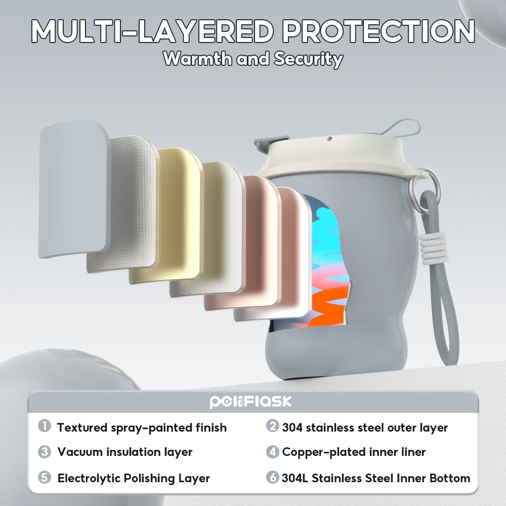 Peliflask 316 Stainless Steel Coffee Hot And Cold Insulated Mug With Dual Drinking Spouts-10oz