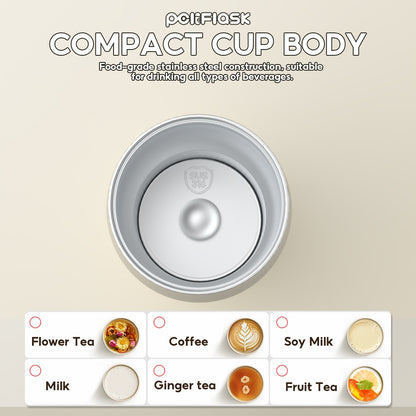 Peliflask 316 Stainless Steel Coffee Hot And Cold Insulated Mug With Dual Drinking Spouts-10oz